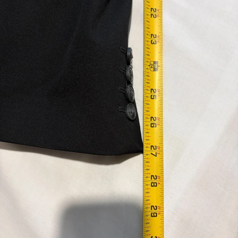Haggar Tailored Fit Blazer Jacket Mens 58R Black Lined Single Breasted Formal